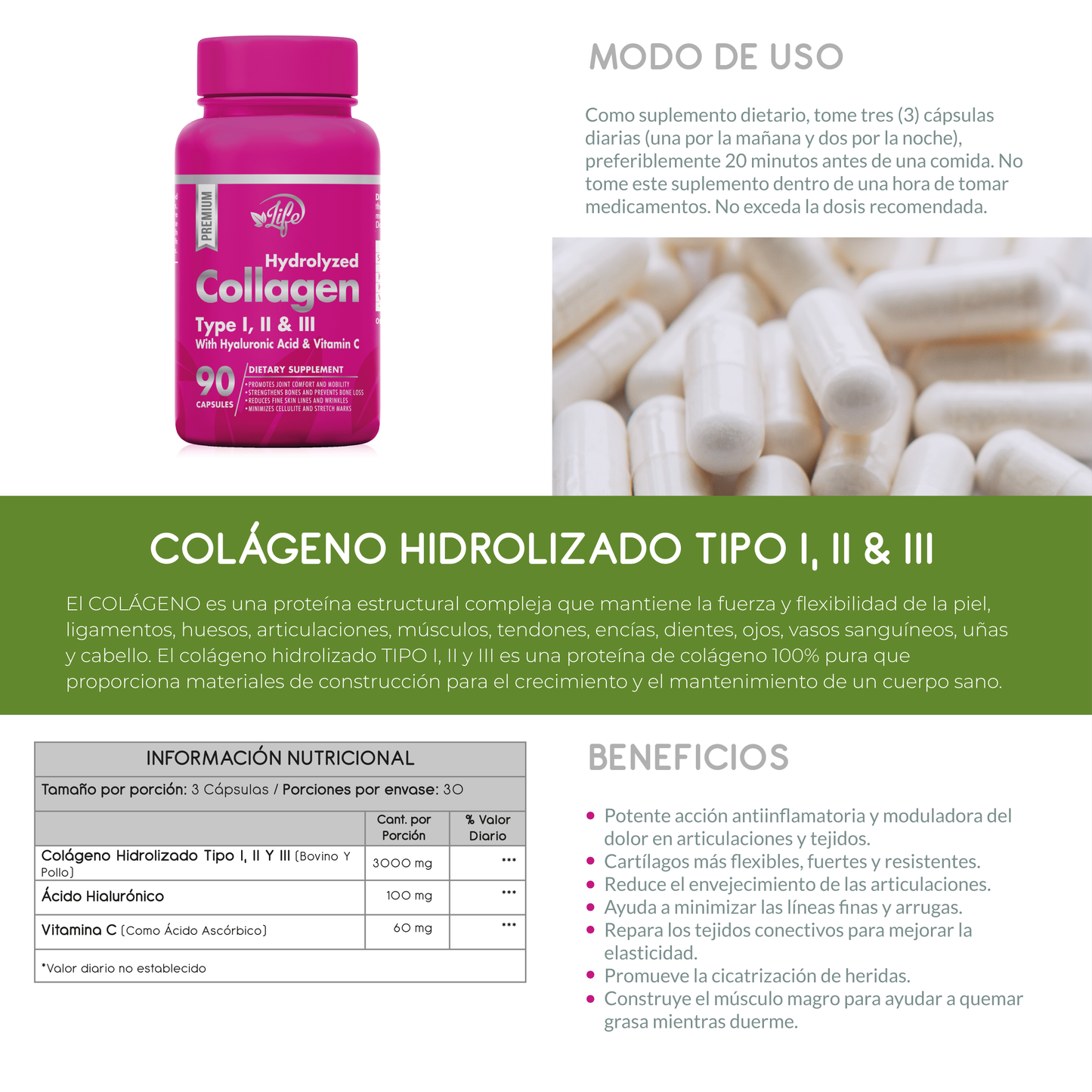 COLÁGENO HIDROLIZADO – Juventud en cápsulas