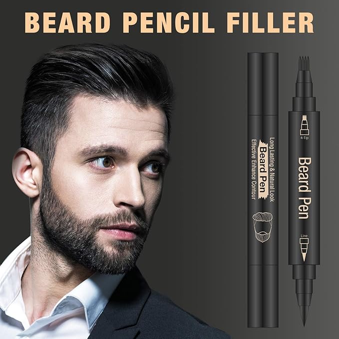 LAPIZ PARA BARBA FILLER PEN NEGRO/MARRON - MEJORA TU APARIENCIA
