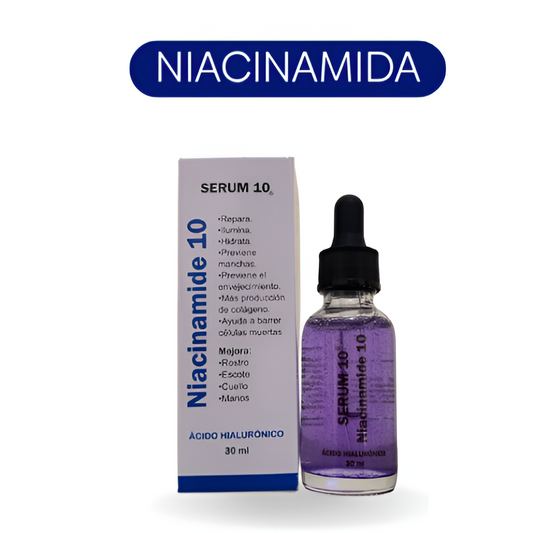 Sérum Facial Hidratante y Restaurador – Niacinamida 10% + Ácido Hialurónico (30 ml)